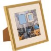 Plastový rám Goldbuch Puro 15x15 cm zlatý s paspartou 10x10 cm