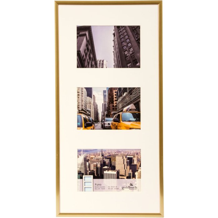 Galerijní rám Puro 3 fotografie 10x15 cm zlatý