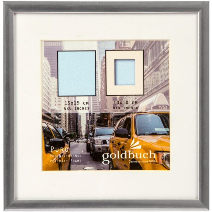 Plastový rám Goldbuch Puro 15x15 cm stříbrný