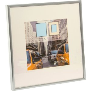 Plastový rám Goldbuch Puro 30x30 cm stříbrný s paspartou 18x18 cm