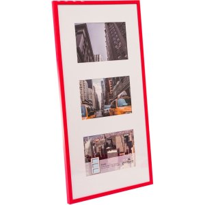Galerijní rám Puro 3 fotografie 10x15 cm červený