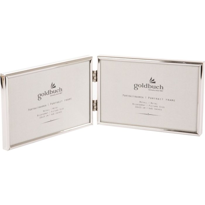 Goldbuch dvojitý rámeček Fine 2 fotografie 10x15 cm stříbrný formát na šířku