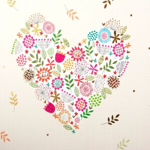 Svatební album Goldbuch Flowers in the Heart 30x31 cm 60 bílých stran