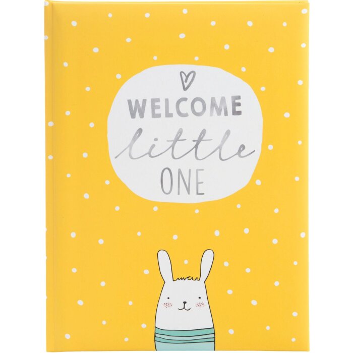 Goldbuch dětský deník Welcome little one žlutý 21x28 cm 44 ilustrovaných stran