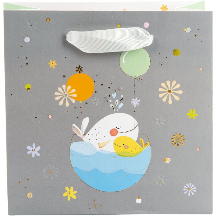 Dárková taška Little Whale 18x18x8 cm
