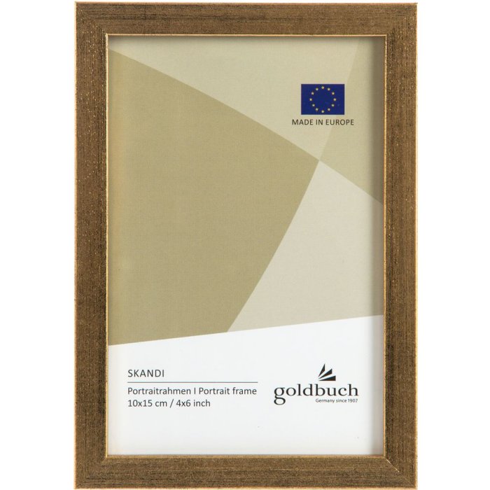 Dřevěný fotorámeček Goldbuch Skandi 10x15 cm zlatý