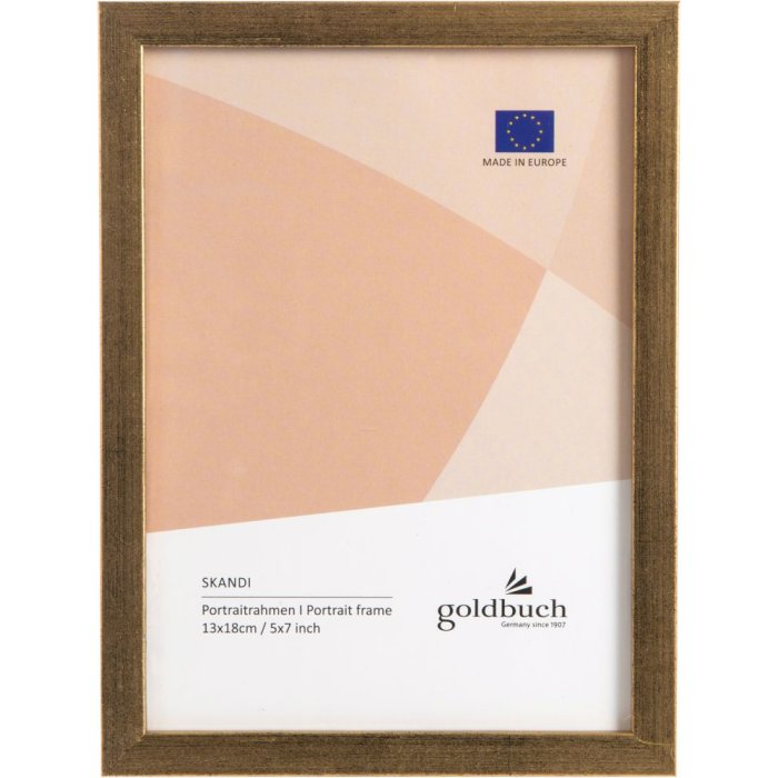 Dřevěný fotorámeček Goldbuch Skandi 13x18 cm zlatý