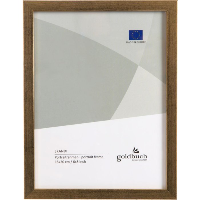 Dřevěný fotorámeček Skandi 15x20 cm zlatý