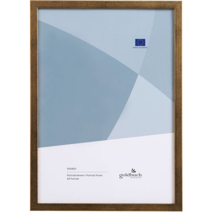 Dřevěný fotorámeček Skandi 21x30 cm zlatý