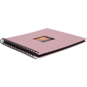 HNFD Spirálové album Khari rose žebrované 24x25 cm 50 černých stran