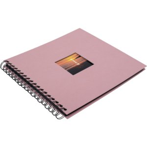 HNFD Spirálové album Khari rose žebrované 24x25 cm 50 černých stran