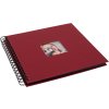 HNFD Spirálové album Khari rosso žebrované 24x25 cm 50 černých stran