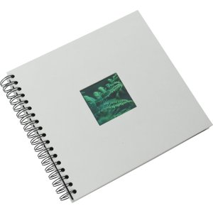 HNFD Spirálové album Khari ledově šedé žebrované 24x25 cm 50 černých stran