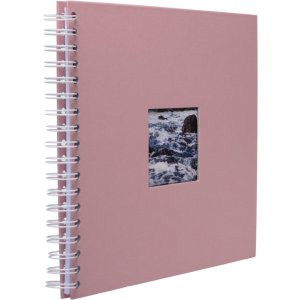 HNFD Spirálové album Khari rose žebrované 24x25 cm 50 bílých stran