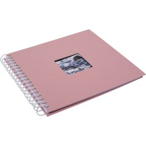 HNFD Spirálové album Khari rose žebrované 24x25 cm 50 bílých stran