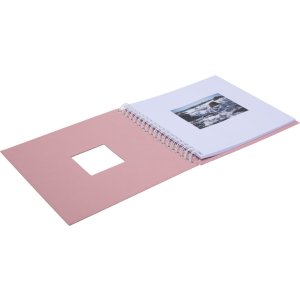 HNFD Spirálové album Khari rose žebrované 24x25 cm 50 bílých stran