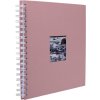 HNFD Spirálové album Khari rose žebrované 24x25 cm 50 bílých stran