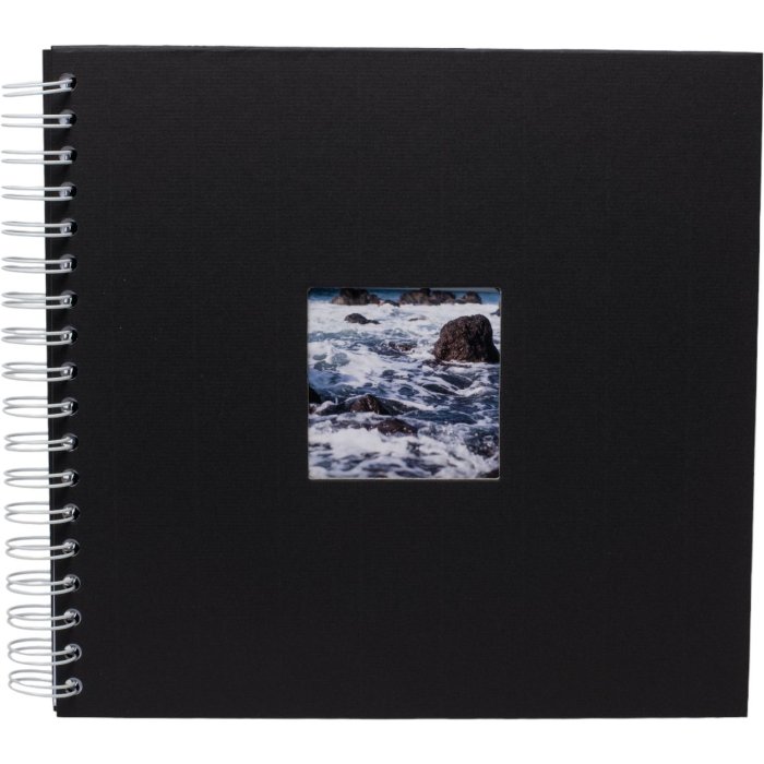 HNFD Spirálové album Khari černé matné 24x25 cm 50 bílých stran