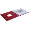 HNFD Spirálové album Khari rosso žebrované 24x25 cm 50 bílých stran