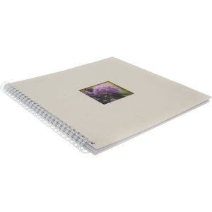HNFD Spirálové album Khari slonová kost žebrované 33x33 cm 50 bílých stran