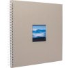 HNFD Spirálové album Khari taupe žebrované 33x33 cm 50 bílých stran