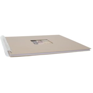 HNFD Spirálové album Khari taupe metalic 33x33 cm 50 bílých stran