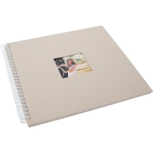 HNFD Spirálové album Khari taupe metalic 33x33 cm 50 bílých stran