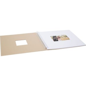 HNFD Spirálové album Khari taupe metalic 33x33 cm 50 bílých stran