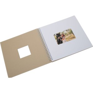 HNFD Spirálové album Khari taupe metalic 33x33 cm 50 bílých stran