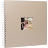 HNFD Spirálové album Khari taupe metalic 33x33 cm 50 bílých stran