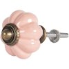 Clayre & Eef 64388 Dveřní knoflík Ø 4 cm Růžová keramika