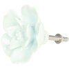 Clayre & Eef 64281 Klika na dveře zelená keramická květina Ø 4 cm Klika na nábytek