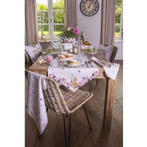 Clayre & Eef 6GL2508 Skleněný hrnec na králíka oválný 12x8x9 cm průhledný s víkem