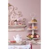 Clayre & Eef 6CEMU0059 Hrnek 200 ml Béžový růžový porcelán Květiny Zlato