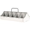 Clayre & Eef 6Y3562 Vějířová skříňka Iron 50x26x23 cm bílá obdélníková 10 přihrádek
