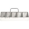 Clayre & Eef 6Y3562 Vějířová skříňka Iron 50x26x23 cm bílá obdélníková 10 přihrádek