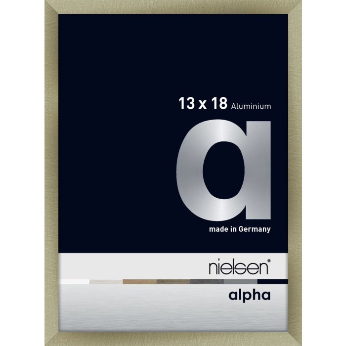 Hliníkový rám na obrázky Nielsen Alpha 13x18 cm z broušené nerezové oceli