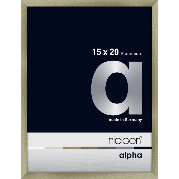 Hliníkový obrazový rám Nielsen Alpha 15x20 cm z broušené nerezové oceli