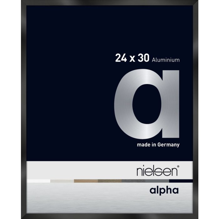 Hliníkový obrazový rám Nielsen Alpha 24x30 cm eloxovaný černý lesklý