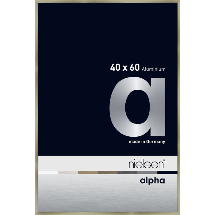 Hliníkový obrazový rám Nielsen Alpha 40x60 cm z broušené nerezové oceli