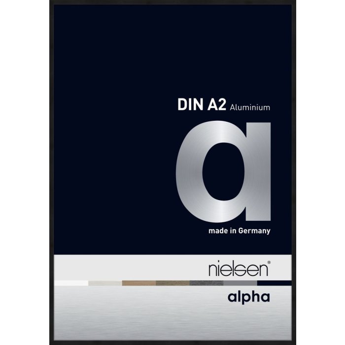 Hliníkový obrazový rám Nielsen Alpha 42x59,4 cm eloxovaný černý matný