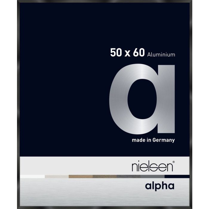 Hliníkový obrazový rám Nielsen Alpha 50x60 cm eloxovaný černý lesklý