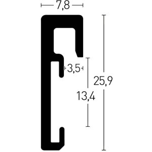 Hliníkový obrazový rám Nielsen Alpha 59,4x84,1 cm eloxovaný černý matný