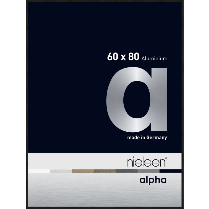 Hliníkový obrazový rám Nielsen Alpha 60x80 cm eloxovaný černý matný