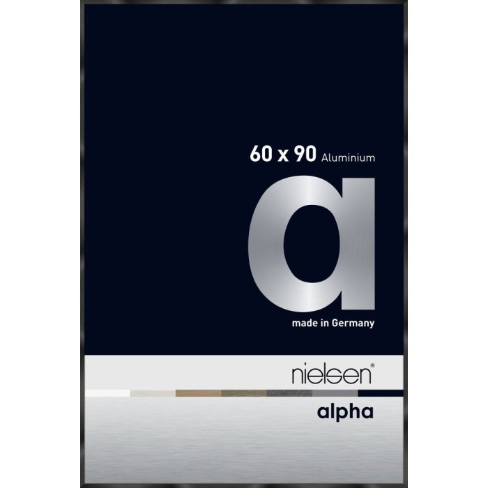 Hliníkový obrazový rám Nielsen Alpha 60x90 cm eloxovaný černý lesklý