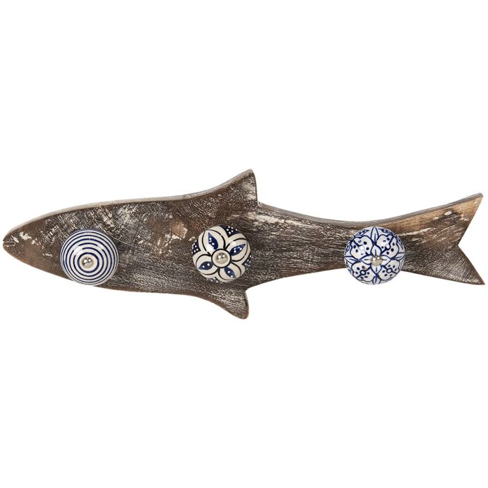 Věšák na kabáty ryba 33x5x10 cm Clayre & Eef 6H1849