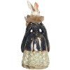 Clayre & Eef 6PR2525 Figurka králíka 5x4x11 cm béžová modrá polyresinová