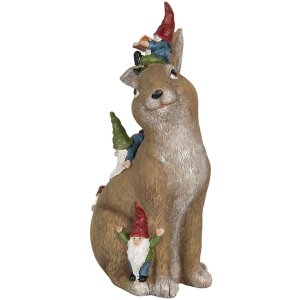 Dekorace Králík se skřítky 18x11x30 cm Clayre & Eef 6PR2965