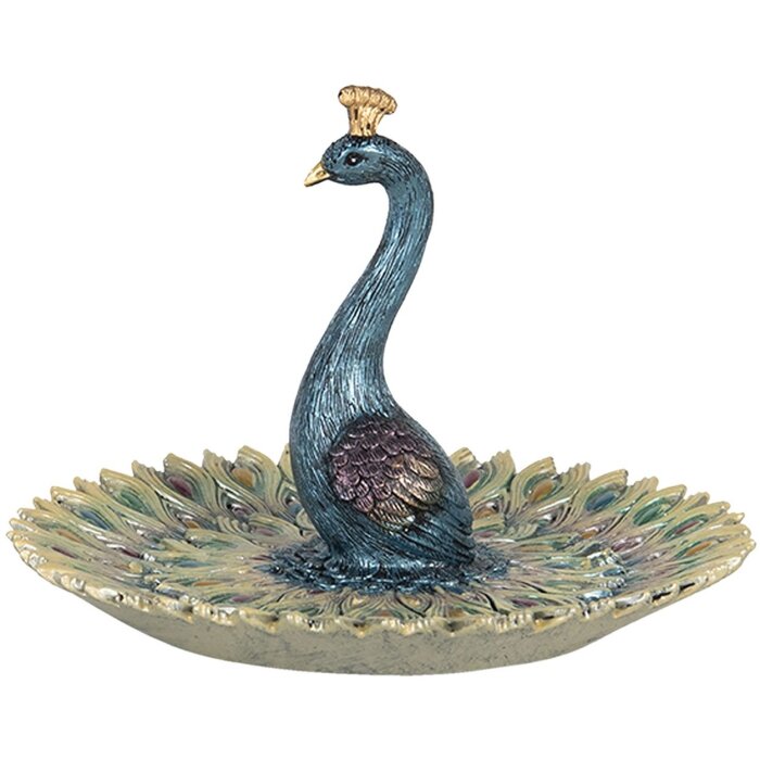 Dekorativní miska páv Ø 16x11 cm Clayre & Eef 6PR3012