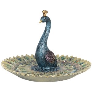 Dekorativní miska páv Ø 16x11 cm Clayre & Eef 6PR3012